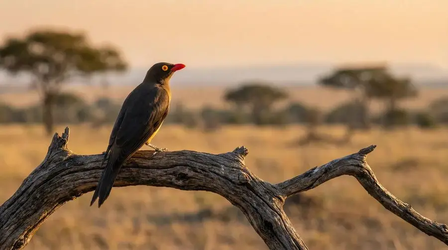 Rotschnabel-Oxpecker