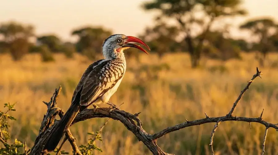 Südlicher Rotschnabel-Hornvogel