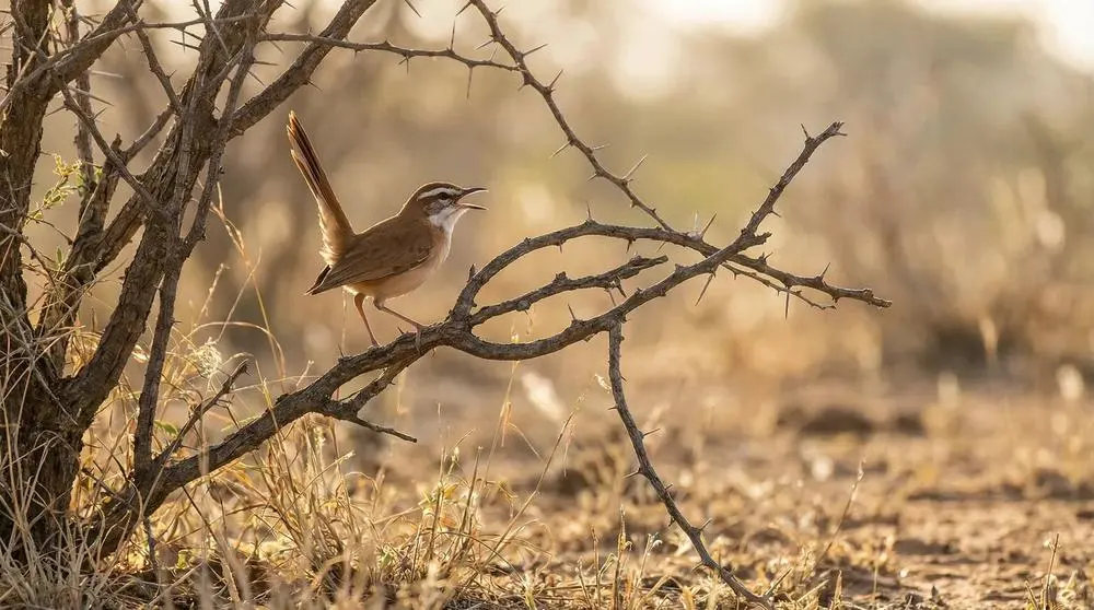 सफेद भौं वाला स्क्रब रॉबिन